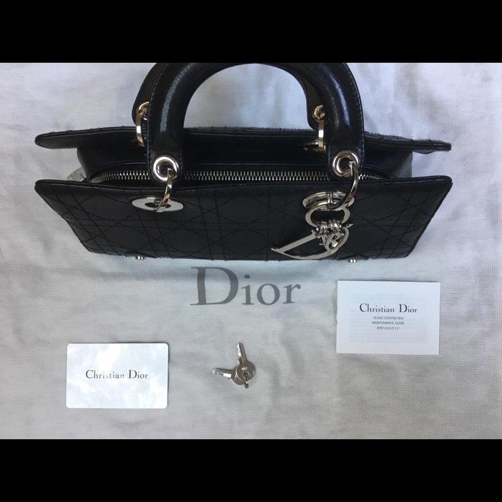Christian Dior Lady Dior Leather Handbag - Picture 1 of 13